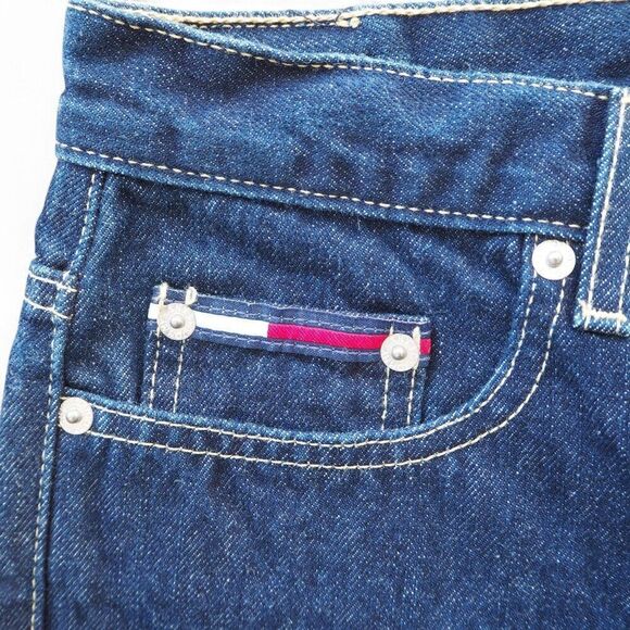 Tommy Jeans Vintage Y2K Straight Leg 5 Pocket Dark Wash Jeans Junior 5 - Picture 11 of 13